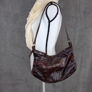 Carlo‎ Amboldi Burgundy Eel Designer Shoulder Everyday Soft Unique